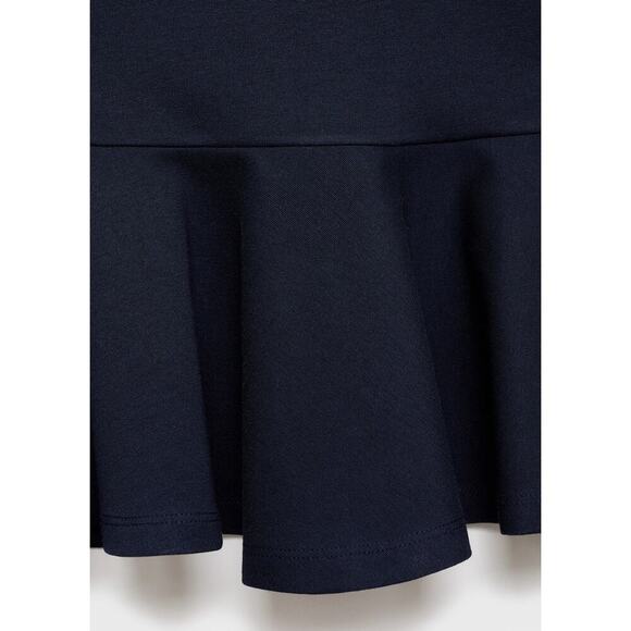 Mango Black Peplum Top Short Sleeve Round Neck Suit Collection - Size Small - Picture 5 of 15